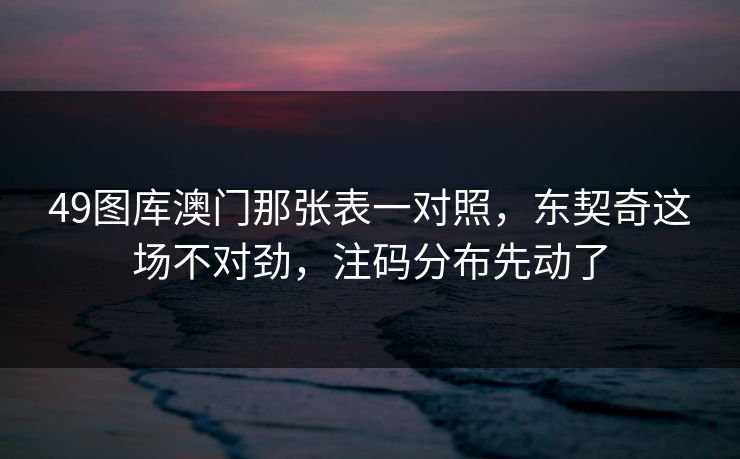 49图库澳门那张表一对照，东契奇这场不对劲，注码分布先动了